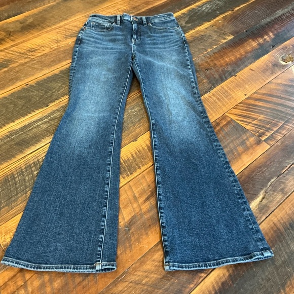 Madewell Skinny Flare High Rise Dark Wash Jeans Size 28 - Picture 6 of 15